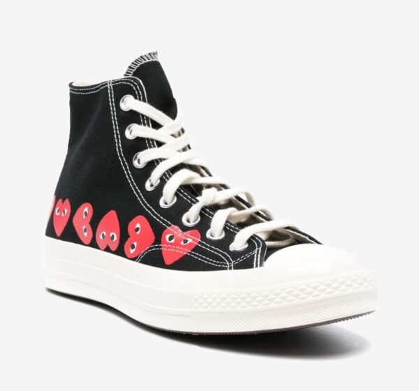 Converse Chuck Taylor All-Star 70 Hi Comme des Garcons PLAY Black multi heart - Image 2