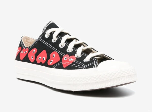 Converse Chuck Taylor All-Star 70  x Comme des Garcons PLAY Black Multi Heart - Image 2