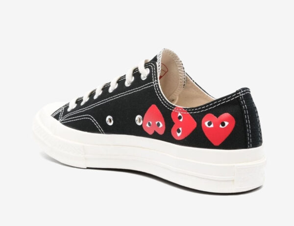 Converse Chuck Taylor All-Star 70  x Comme des Garcons PLAY Black Multi Heart - Image 4