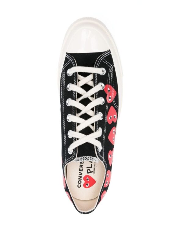 Converse Chuck Taylor All-Star 70  x Comme des Garcons PLAY Black Multi Heart - Image 3